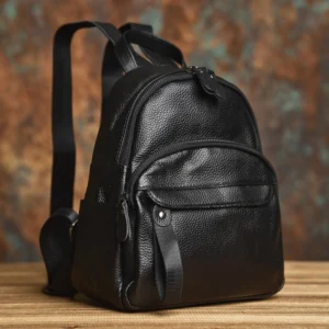 NASVA Genuine Leather Fashion Ladies Backpack New Head Layer Cowhide Small Shoulder Bag Student Schoolbag Daily