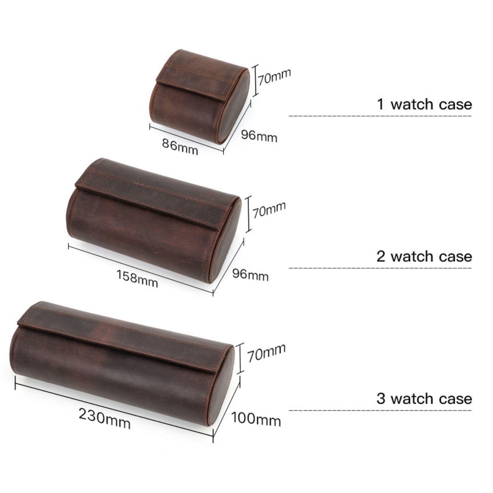 il_fullxfull.6453148511_6sr5 CONTACT'S FAMILY Vintage Genuine Leather 2 Slots Watches Case Travel Portable Watch Holder Display Organizer with Metal Buttons - Image 7