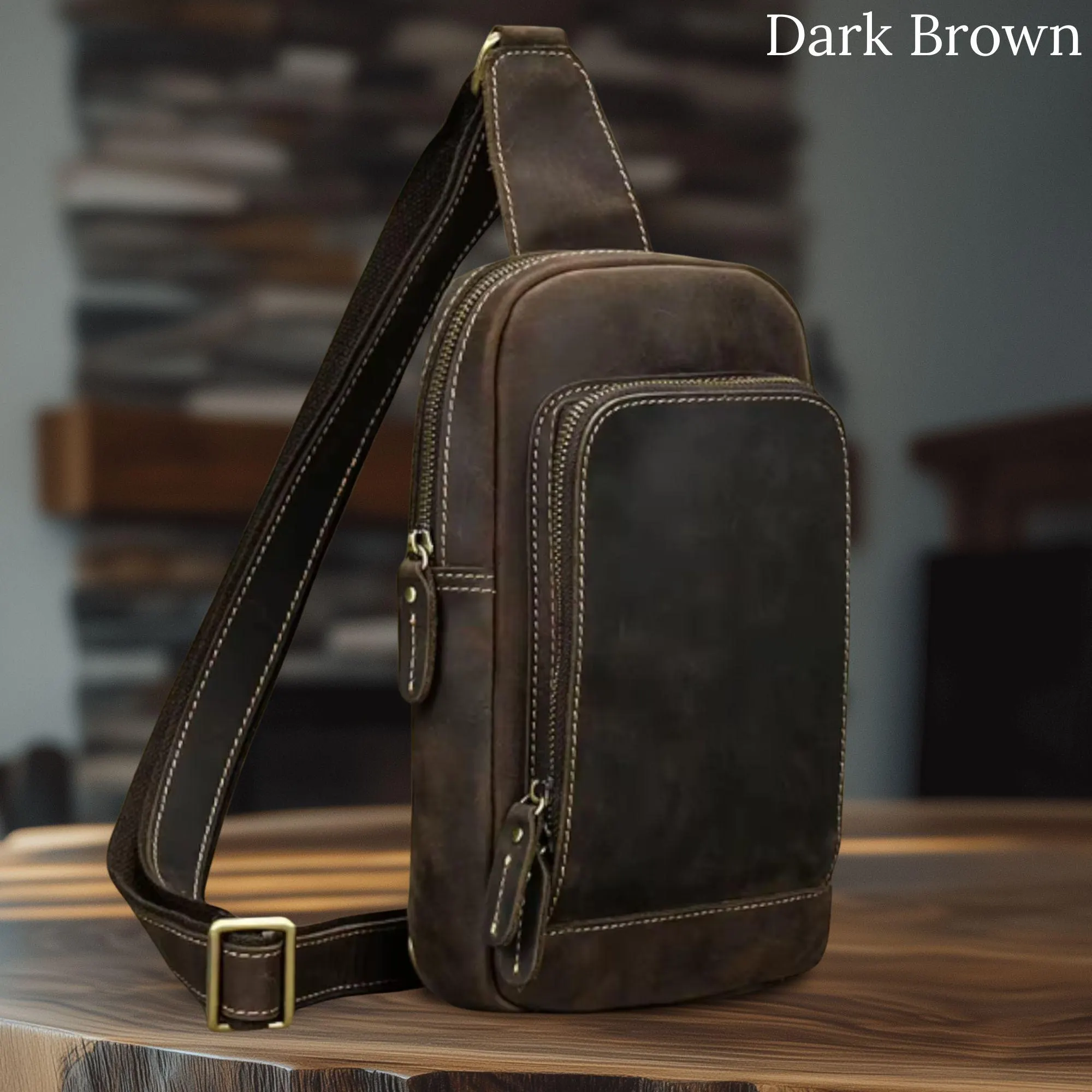 il_fullxfull.7062957728_oizd Luxury Male Chest Bags Genuine Leather Crossbody Bag Men Sling Chest Pack for Men Chest Bag Leather casual men one shoulder bag - Image 5