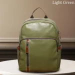 Genuine Leather Backpack For Men Casual College Style Book Cover Layered Cowhide Simple And Fashionable 15 inch Laptop Bag