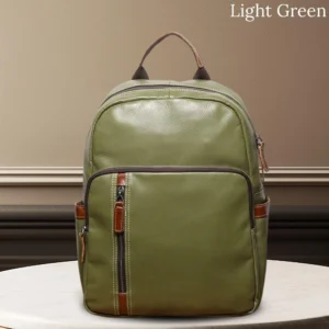 Genuine Leather Backpack For Men Casual College Style Book Cover Layered Cowhide Simple And Fashionable 15 inch Laptop Bag