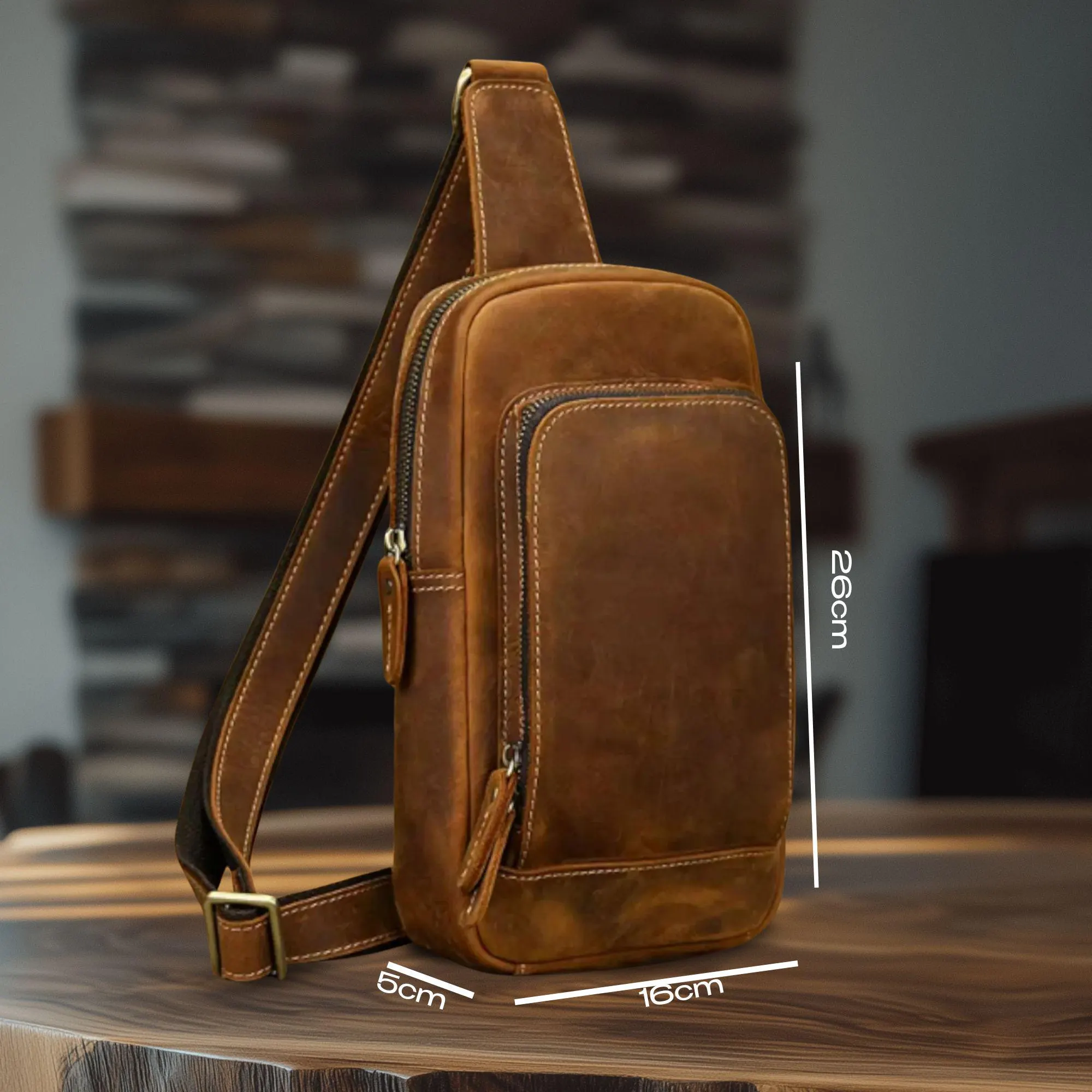 il_fullxfull.7110912423_h1h0 Luxury Male Chest Bags Genuine Leather Crossbody Bag Men Sling Chest Pack for Men Chest Bag Leather casual men one shoulder bag - Image 7