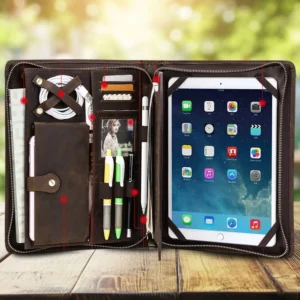 vintage genuine leather case for Air 5/4/3 ipad pro 11 iPad 10th/9th/8th/7th Portfolio Galaxy Tab a / s7 /s6 lite Tablet estuche