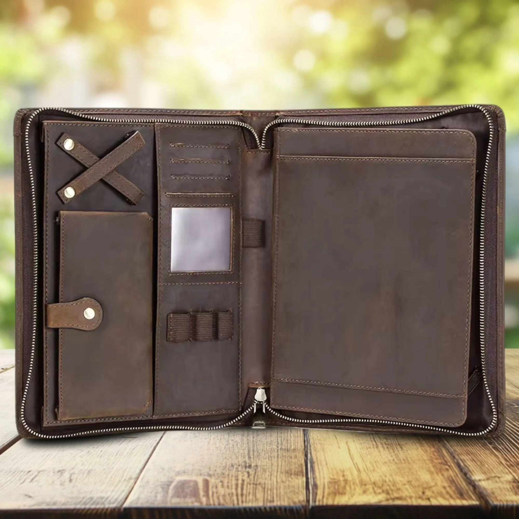 il_fullxfull.7180384478_hmgf vintage genuine leather case for Air 5/4/3 ipad pro 11 iPad 10th/9th/8th/7th Portfolio Galaxy Tab a / s7 /s6 lite Tablet estuche - Image 6