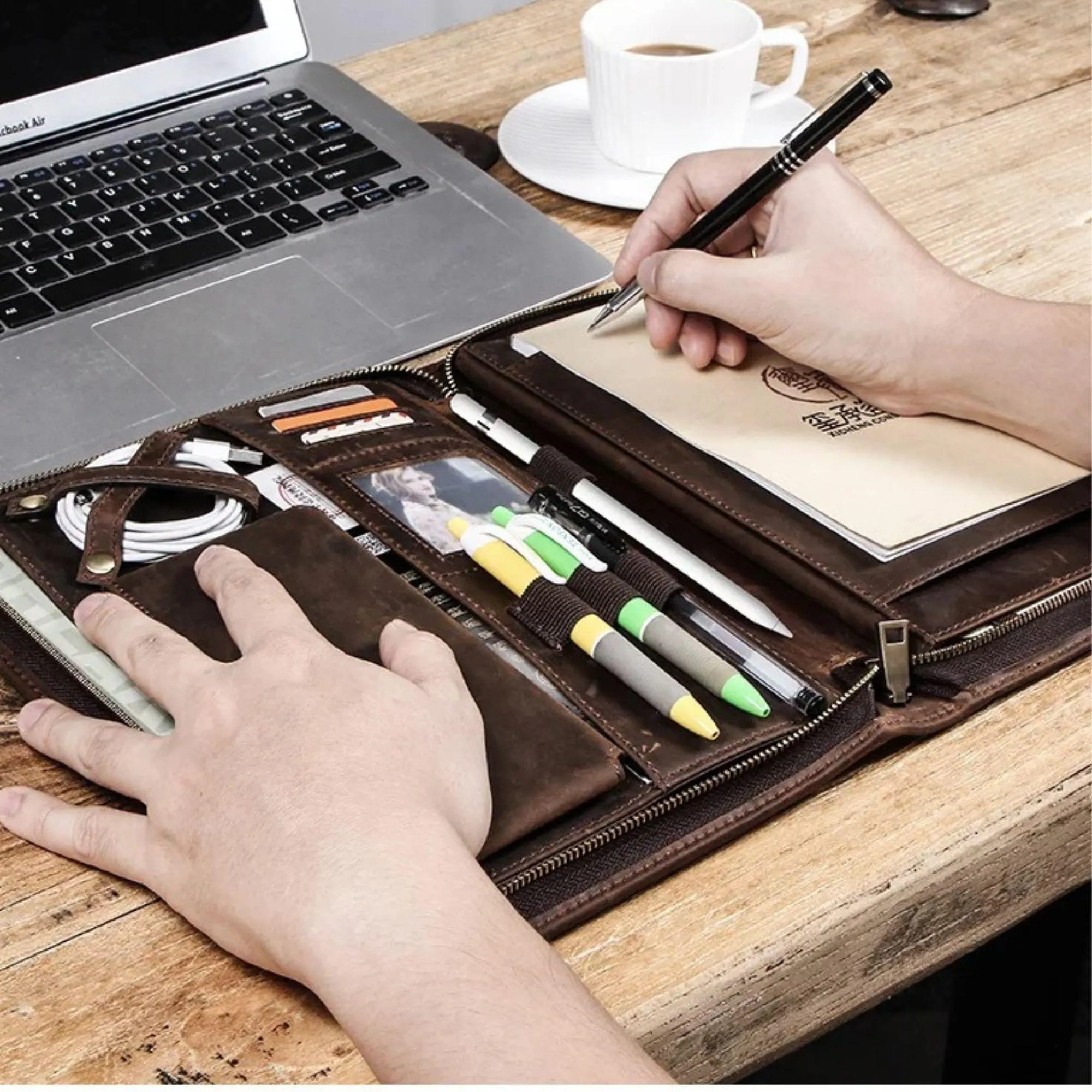 il_fullxfull.7180384498_9yxw vintage genuine leather case for Air 5/4/3 ipad pro 11 iPad 10th/9th/8th/7th Portfolio Galaxy Tab a / s7 /s6 lite Tablet estuche - Image 7