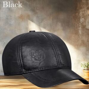 home 2025 Male Genuine Leather Cowhide 56-60CM Black/Brown Baseball Caps Eagle Print For Man Casual Street Gf Gorras Dad Hat
