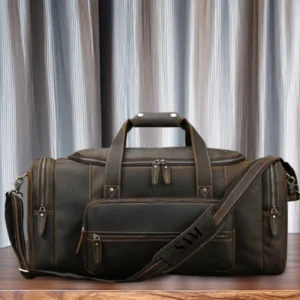 home Big Capacity Leather Baggage Bag For Men Male Travel Bag Duffle Bags Weekender Bags On Luggage Over Night Handbags For Man