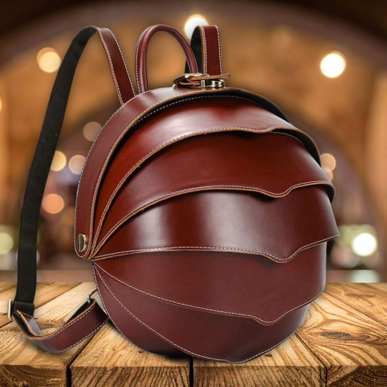 il_fullxfull.7258214664_di9x Feature Vintage Leather Backpack Men Women Unique Designer Travel Bagpack Retro Crazy Horse Leather Beetle Backpack Anti theft - Image 2