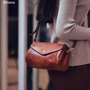 home Casual simple high-quality genuine leather women's small crossbody bag weekend outdoor soft natural real cowhide shoulder bag