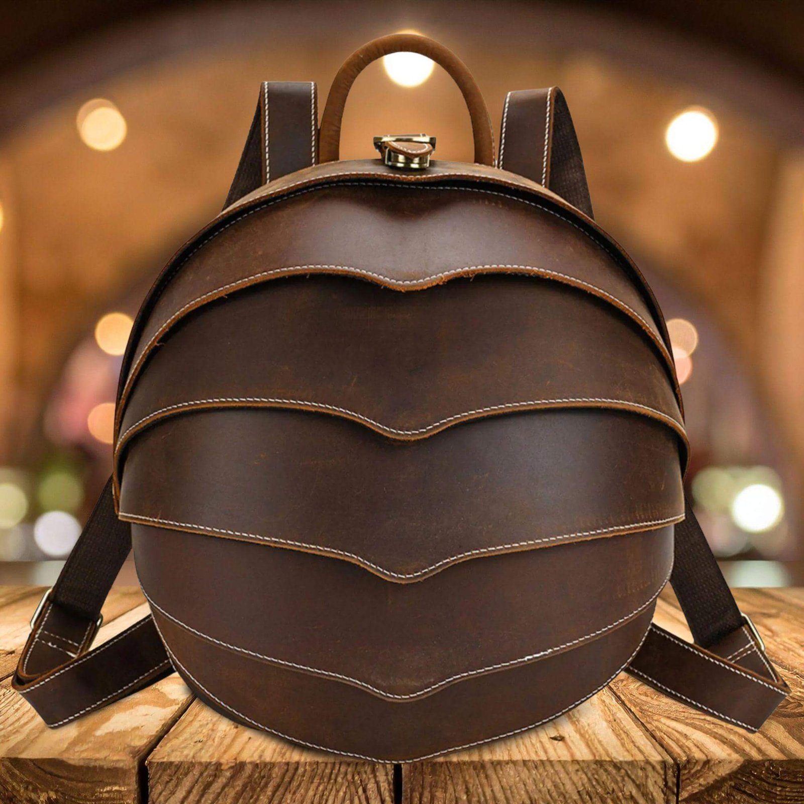 il_fullxfull.7306162281_ceno Feature Vintage Leather Backpack Men Women Unique Designer Travel Bagpack Retro Crazy Horse Leather Beetle Backpack Anti theft - Image 5