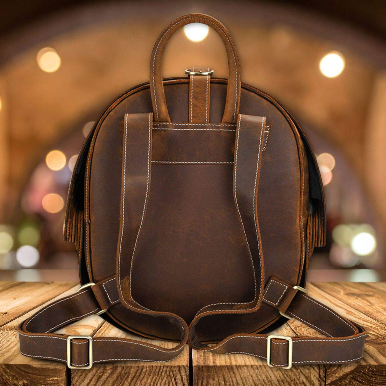 il_fullxfull.7306162287_3y2y Feature Vintage Leather Backpack Men Women Unique Designer Travel Bagpack Retro Crazy Horse Leather Beetle Backpack Anti theft - Image 7