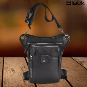 Vintage PU Leather Waist Pack Drop Leg Bag For Men Women Belt Hip Bag Multifunction Motorcycle Bicycle Outdoor Hiking Camping