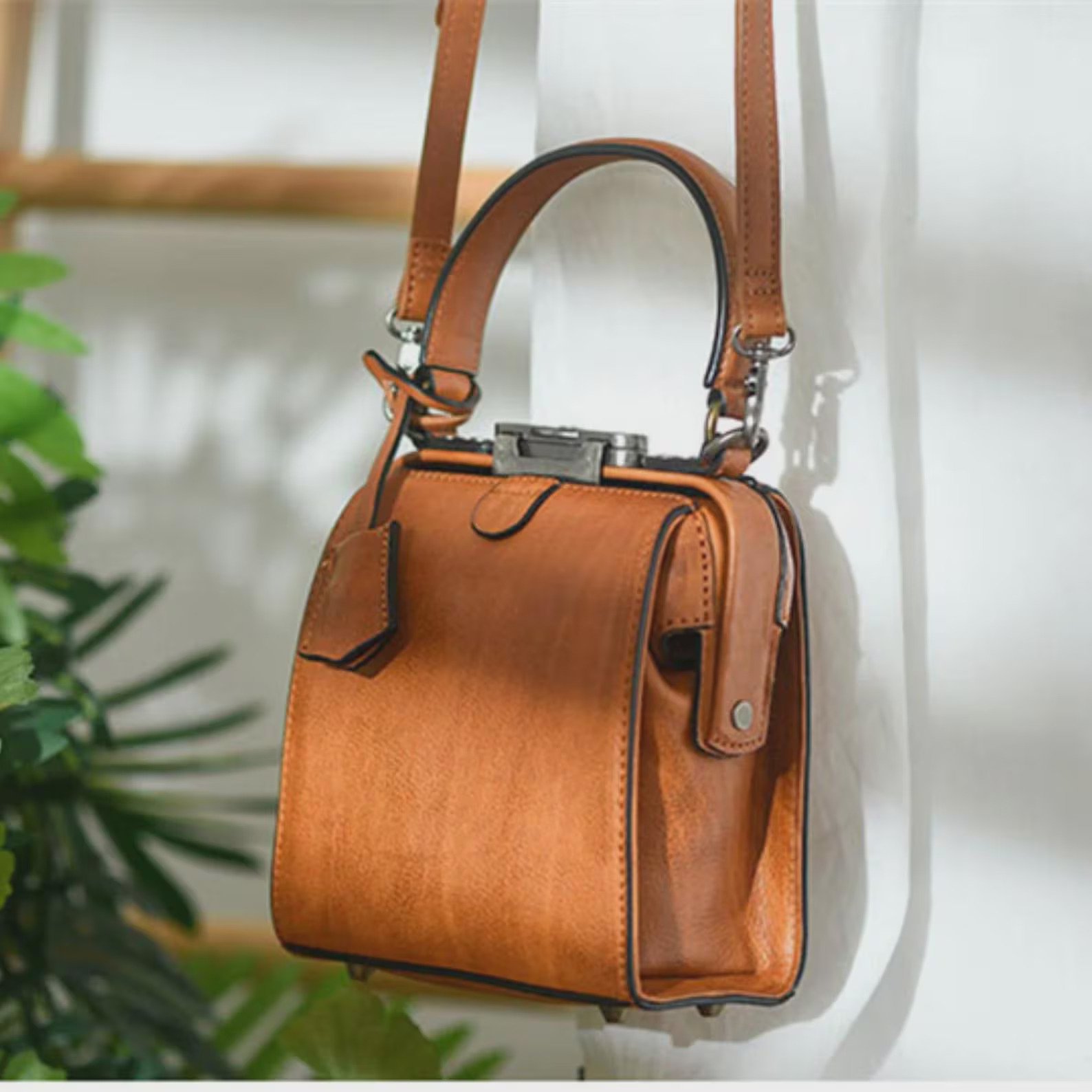 il_fullxfull.7445370432_cu9d PNDME fashion designer natural genuine leather ladies mini small handbag weekend daily women's real cowhide lock crossbody bag - Image 2