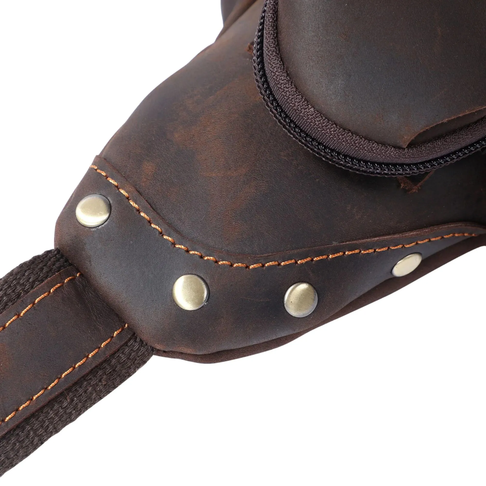 il_fullxfull.7470595686_sjtv Genuine Leather Men's Leather Chest Bag Vintage Sling Bag For Men Crossbody Shoulder Bag Casual Small Backpack - Image 3