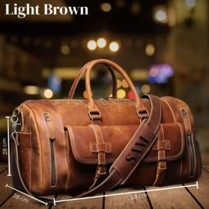 munuki vintage crazy horse genuine leather travel bag large luggage bag men leather duffle bag large weekend bag tote big
