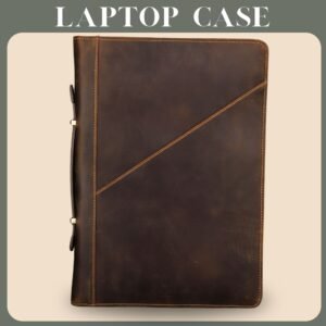 leather laptop zipper folio case 13.3 inch for macbook pro air