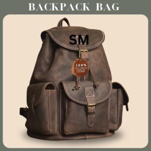 polare vintage full grain leather backpack backpack casual travel satchel bag daypack for men women