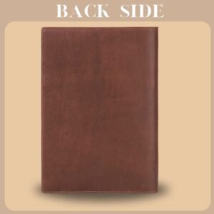 waveyu padfolio business/resume portfolio folder, leather interview portfolio business portfolio organizer with legal pad folder clipboard, interview folder for men/women