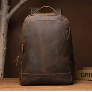 steel horse leather the vernon minimalist leather backpack brown